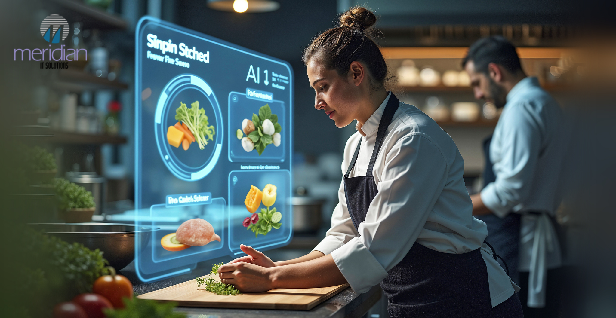 Futuristic interface for Restaurant ERP solutions